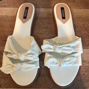 Kensie White Sandals Size 11